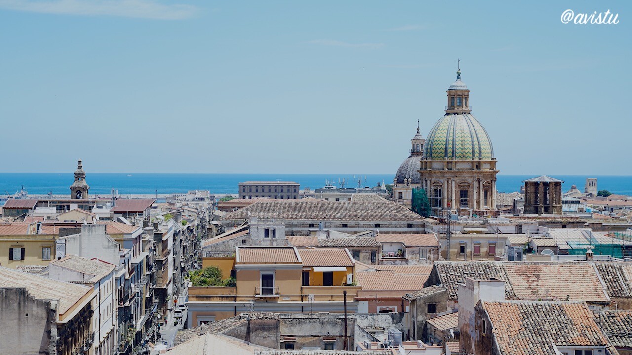 Vista de Palermo desde la cúpula de la Iglesia de San Salvador [(c) Foto: @avistu]