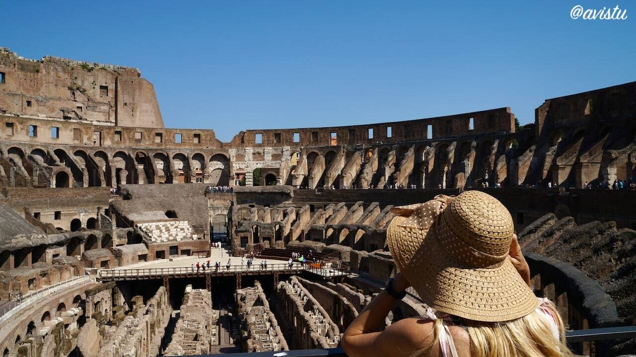 Vista parcial del interior del Coliseo de Roma [(c) Foto: @avistu]