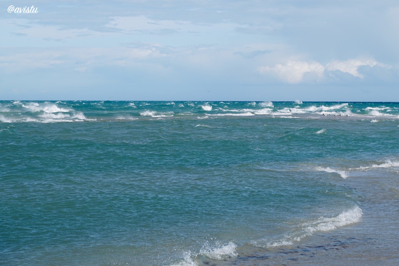 Choque de olas entre los mares de Skagerrak y Katlegatt en Grenen, Dinamarca [(c) Foto: @avistu]