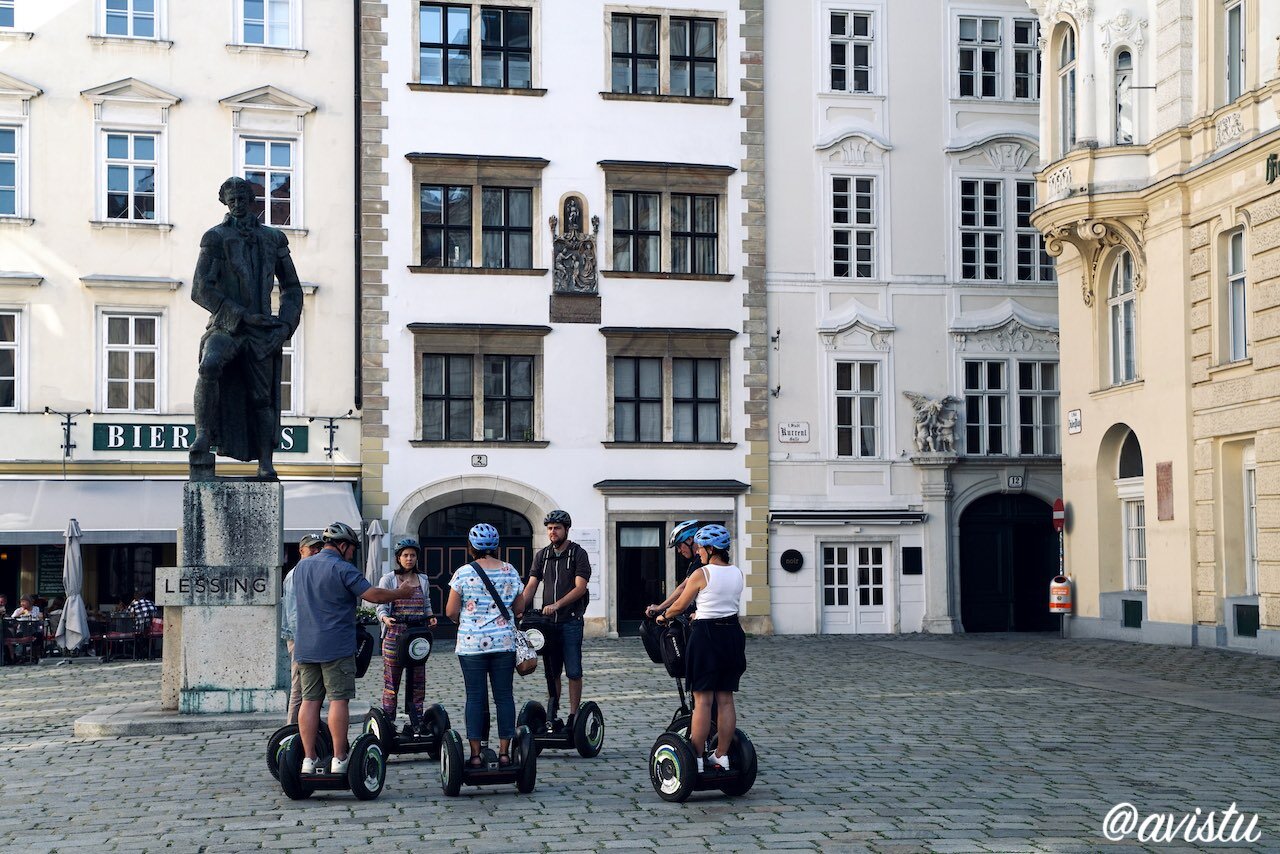 Disfrutando un tour en Segway por Viena [(c) Foto: @avistu]