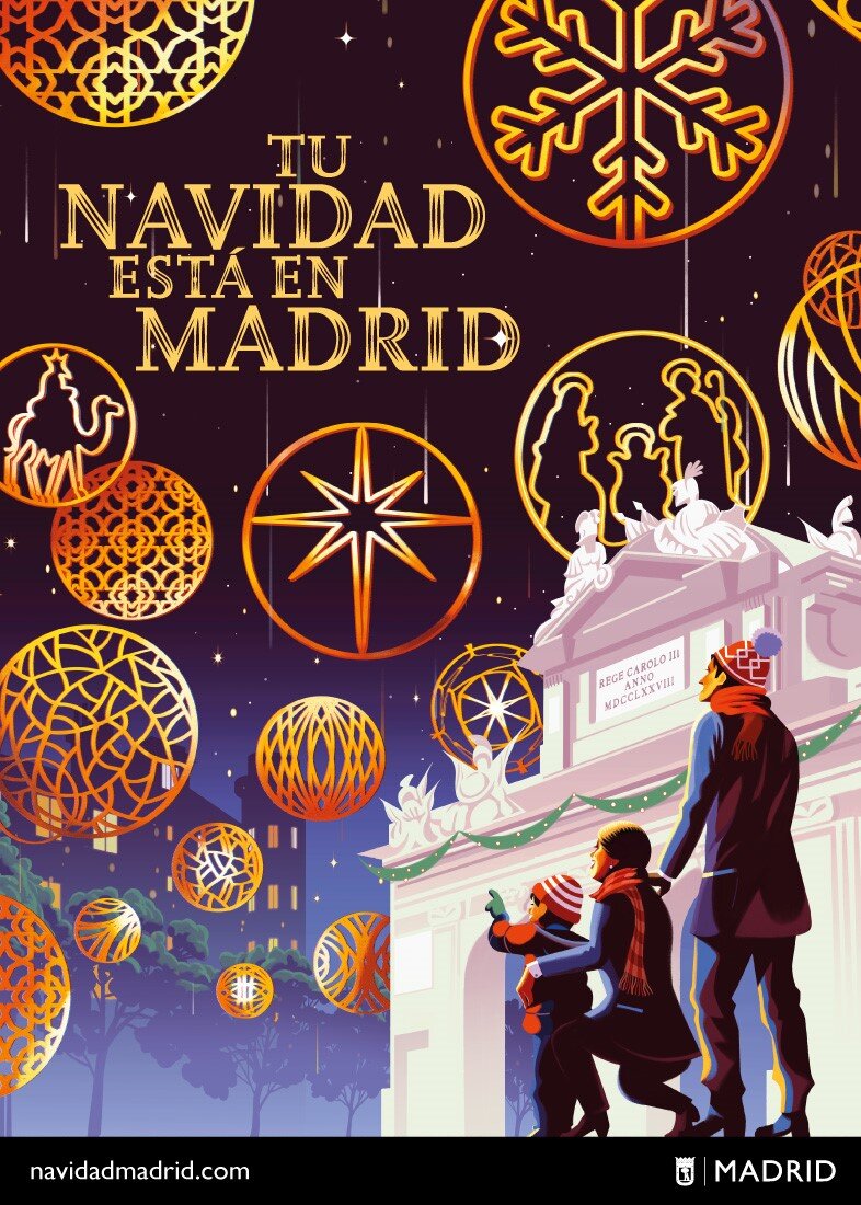 Cartel de Navidad 2022/23 del Ayuntamiento de Madrid