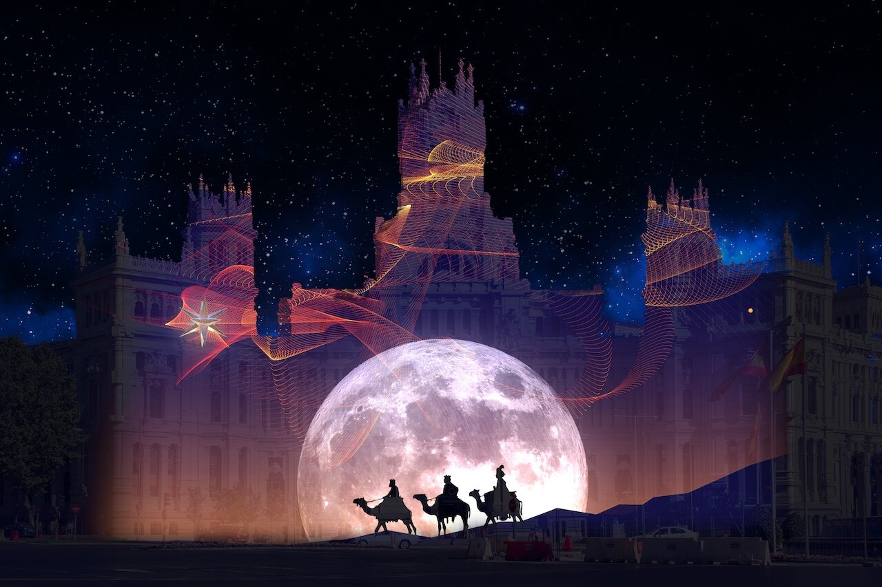 Videomapping en el Palacio Cibeles [(c)Foto: Madrid Destino]