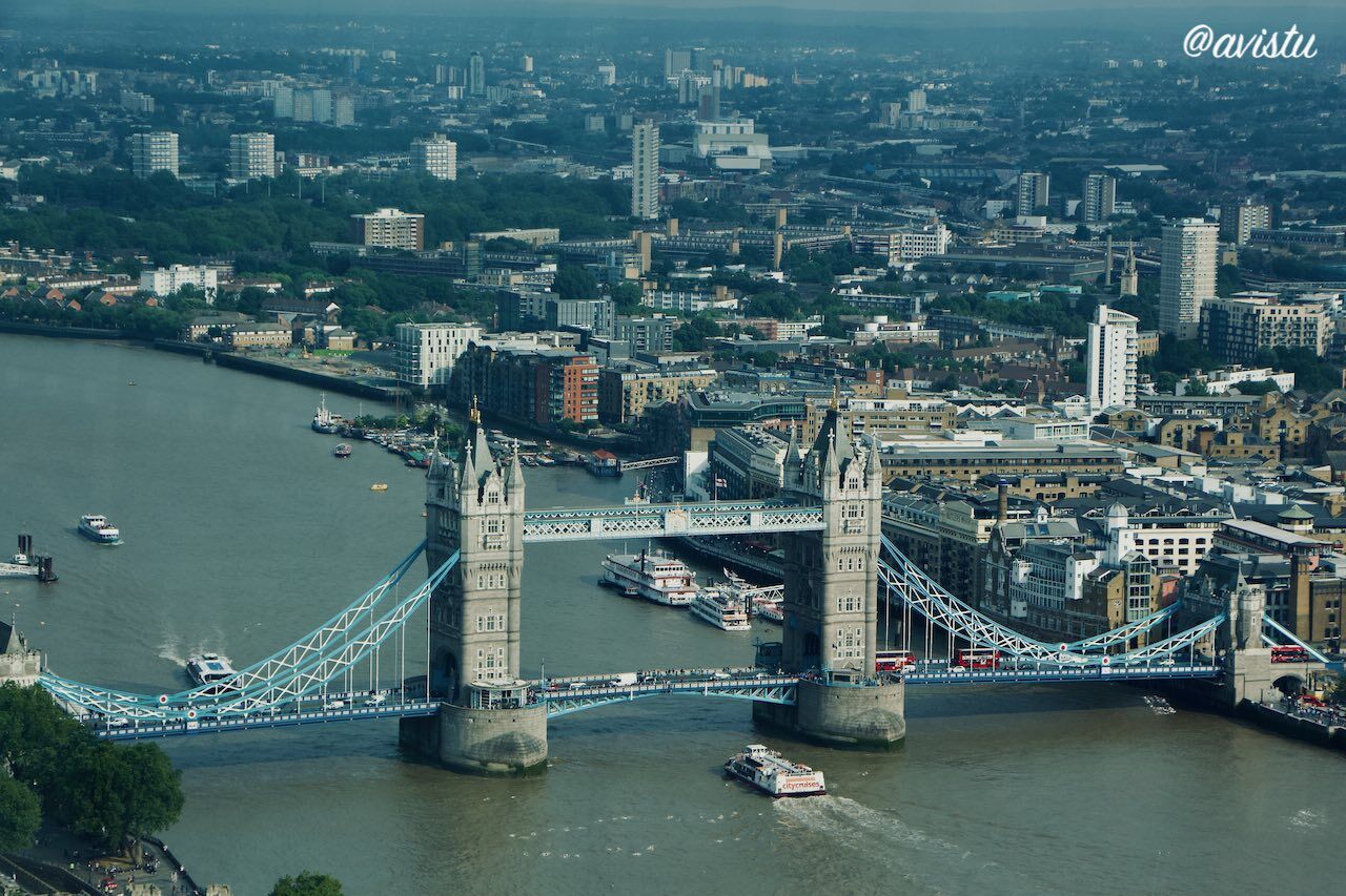El Puente de la Torre de Londres desde el SkyGarden [(c)Foto: @avistu]