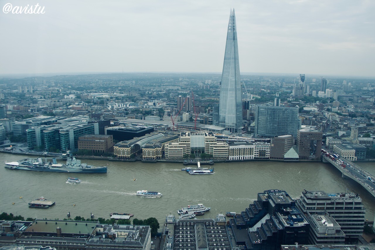 Vistas del rascacielos The Shard desde el SkyGarden en Londres [(c) Foto: @avistu]