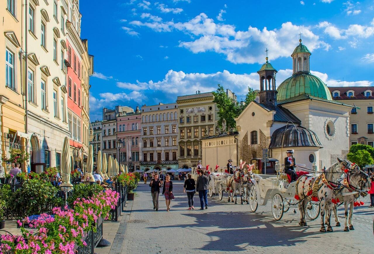 plaza del mercado en Cracovia