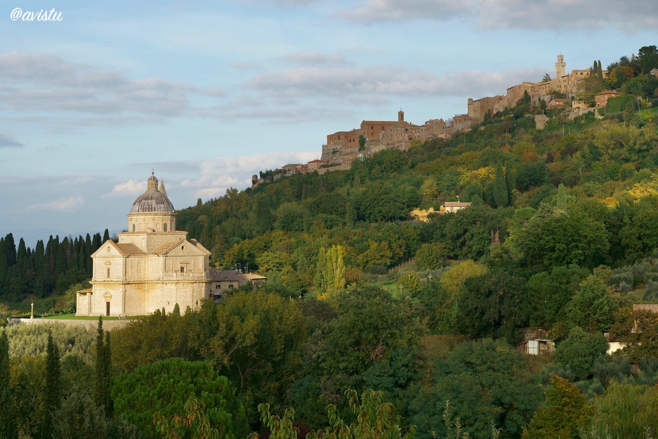 Santuario de la Virgen de San Biagio a los pies de Montepulciano, Toscana, Italia [(c)Foto: @avistu]