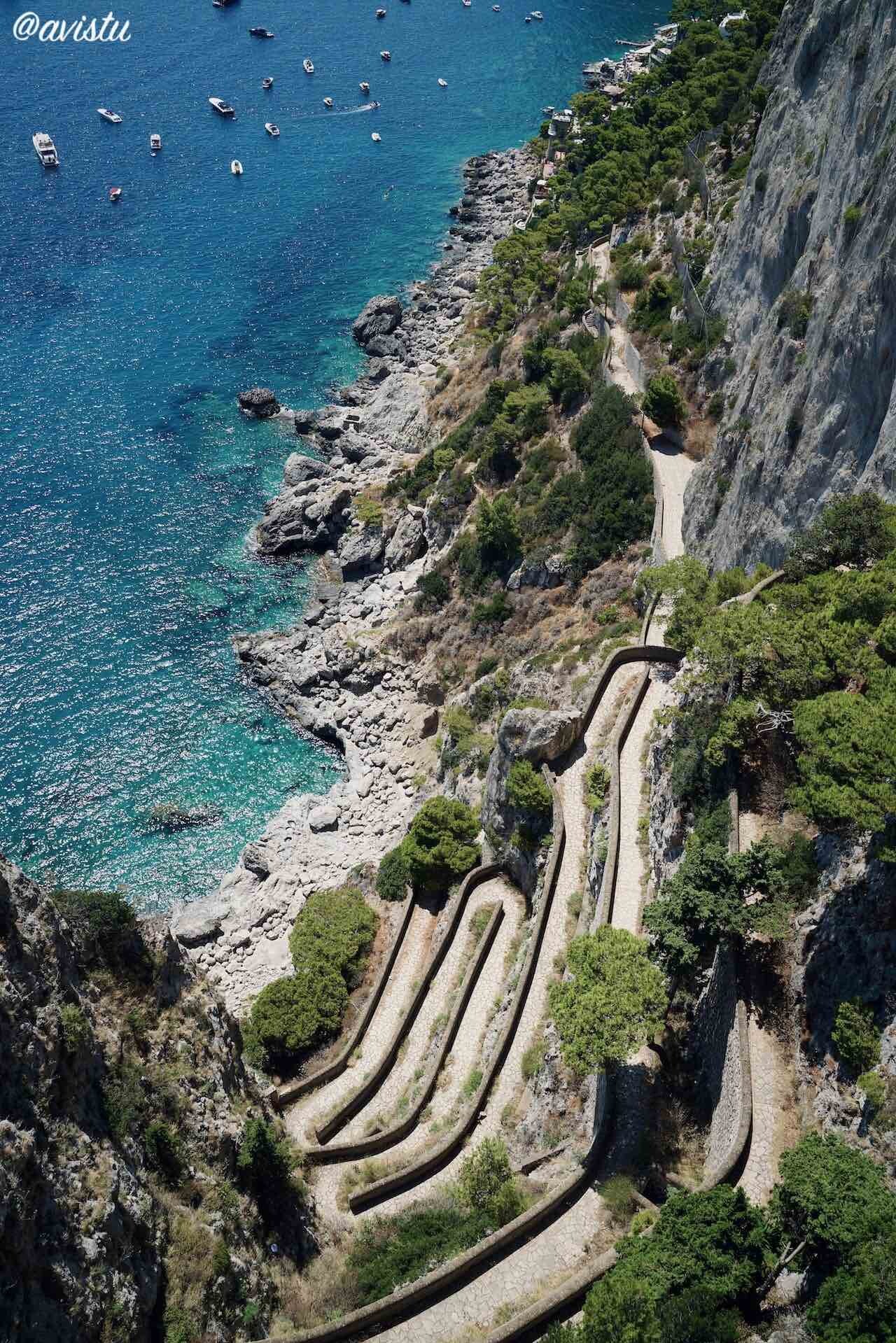 La Vía Krupp desde los Jardines de Augusto, Isla de Capri [(c)Foto: avistu]