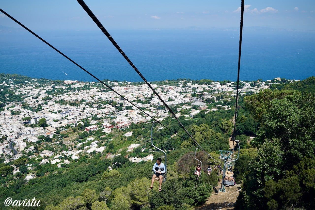 Vistas de Anacapri desde el Telesilla a Monte Solaro, Isla de Capri [(c)Foto: avistu]