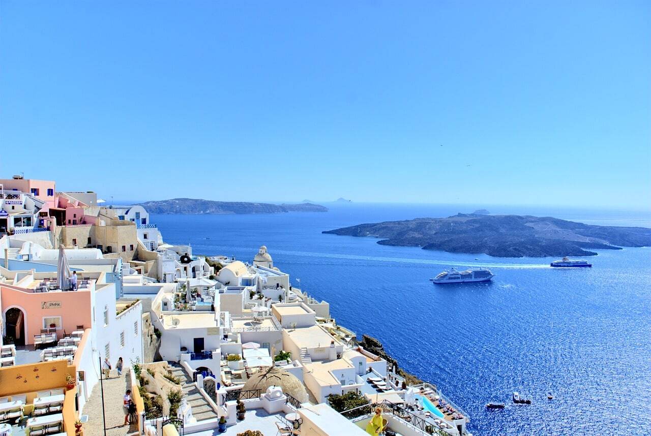 cómo llegar a Santorini