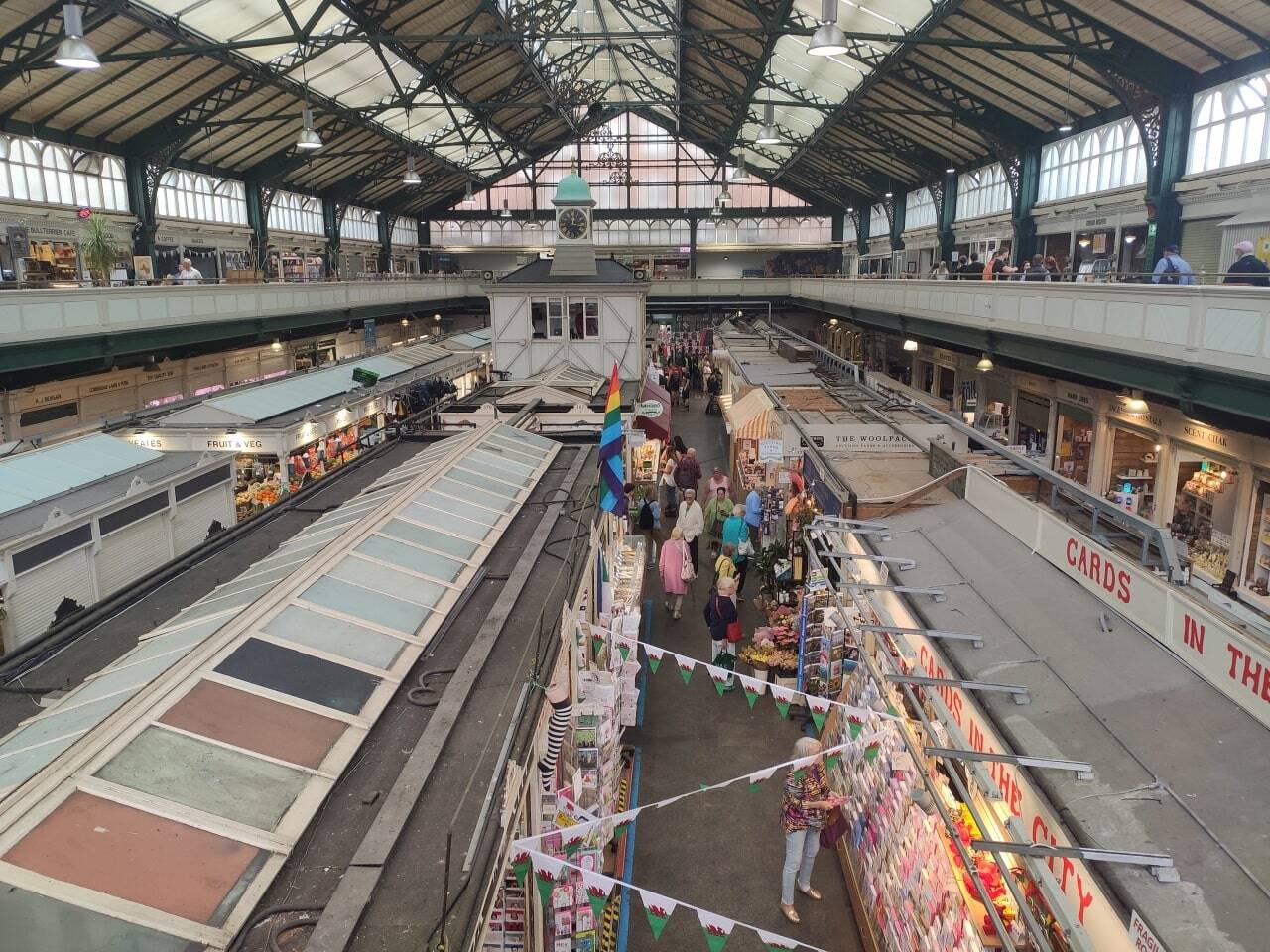 mercado de cardiff desde planta superior