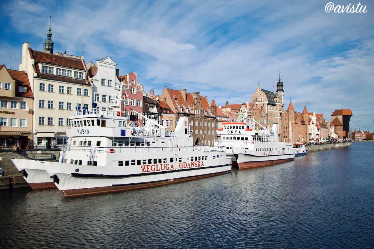Vistas al puerto de la Ciudad Principal (Główne Miasto), Gdansk, Polonia [(c)Foto: @avistu]