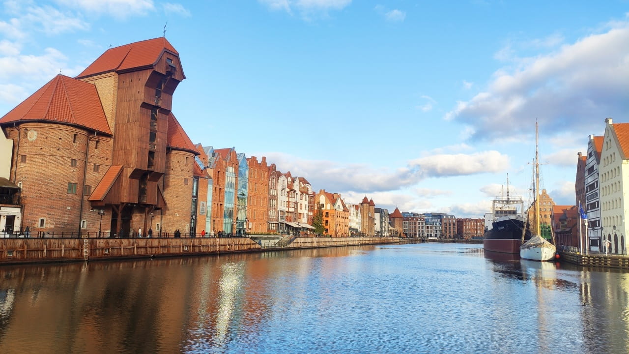 canal de río en Gdansk