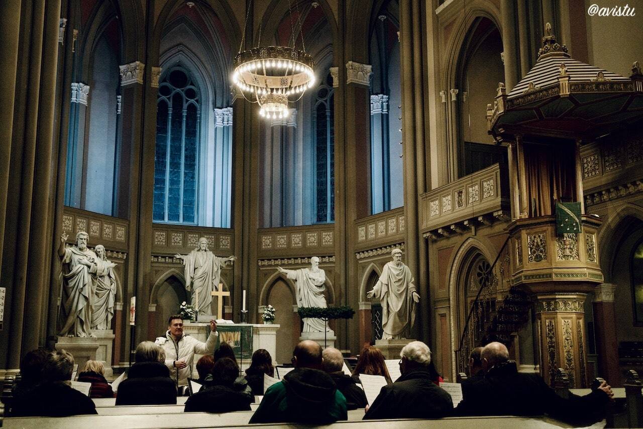 Interior de la Marktkirche en Wiesbaden, Alemania [(c)Foto: @avistu]