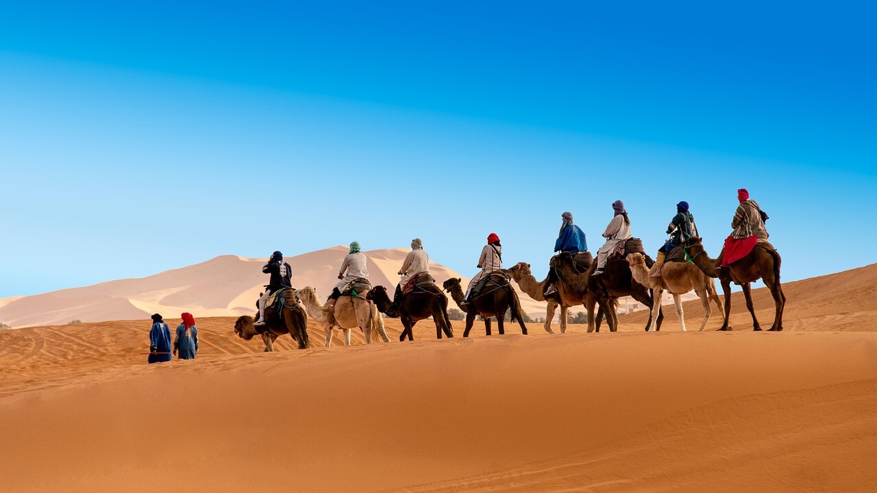 caravana por el desierto
