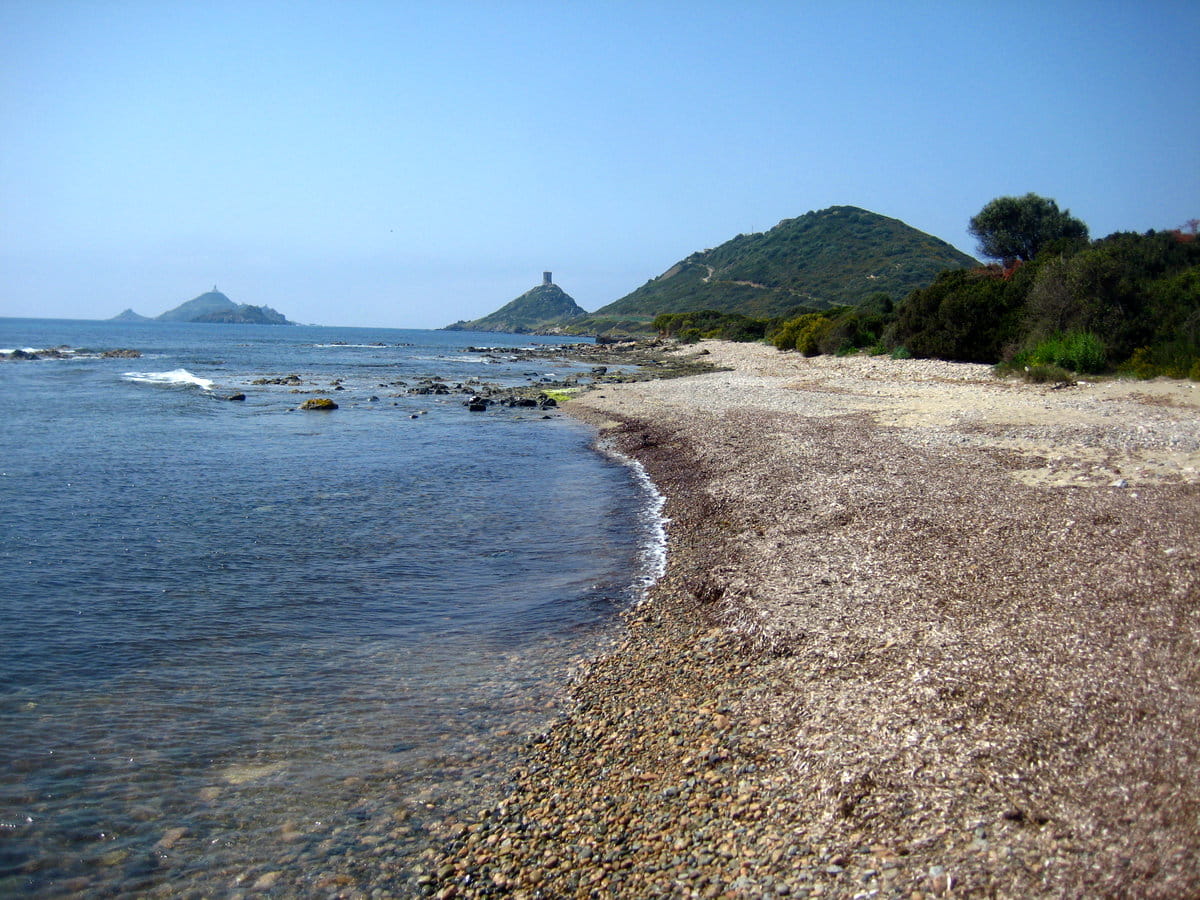 Playas de Ajaccio con vistas a las islas Sanguinaires