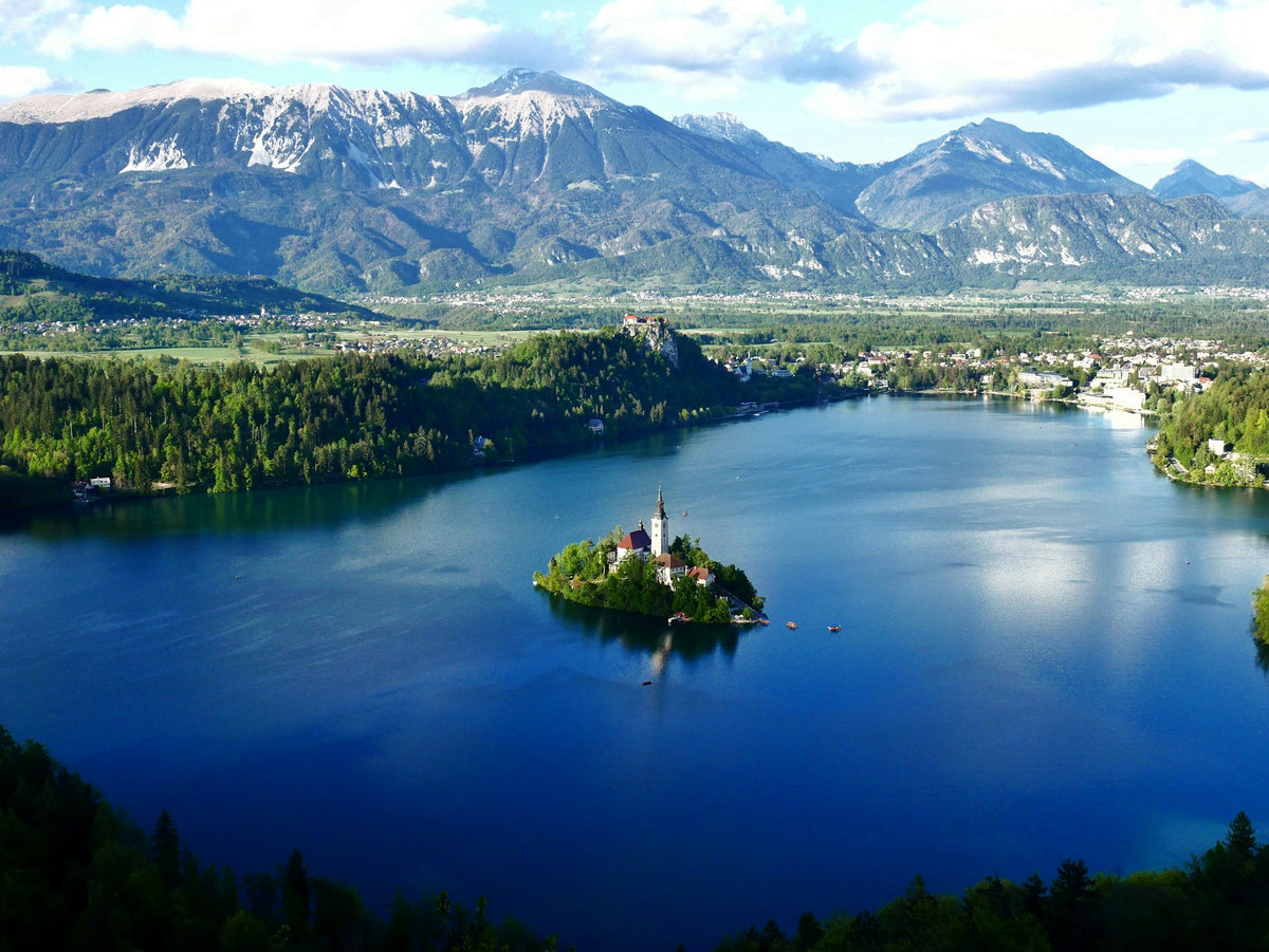 El precioso lago Bled en Eslovenia