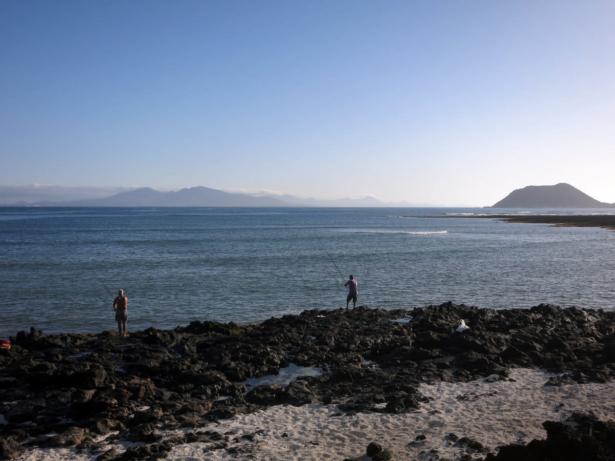 Pescando en Corralejo