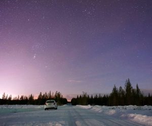 Un cielo estrellado en Laponia, Finlandia