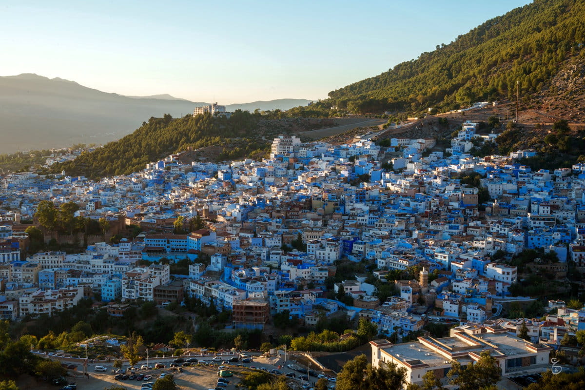 Vistas a Chefchaouen, la ciudad azul