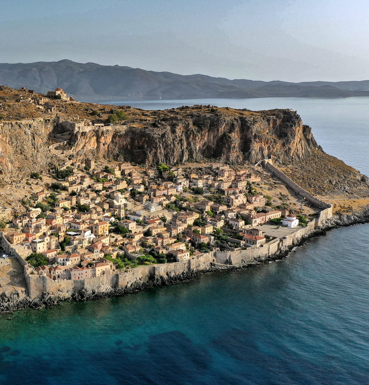Monemvasia en la península del Peloponeso