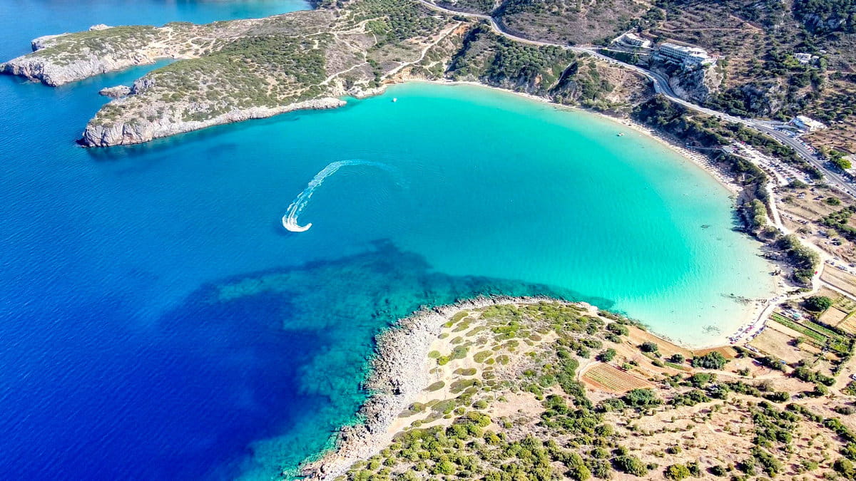 Visual aérea de la playa de Voulisma