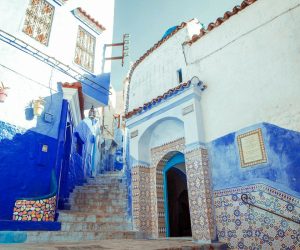 El azul predomina en prácticamente todas las calles y casas de Chefchaouen