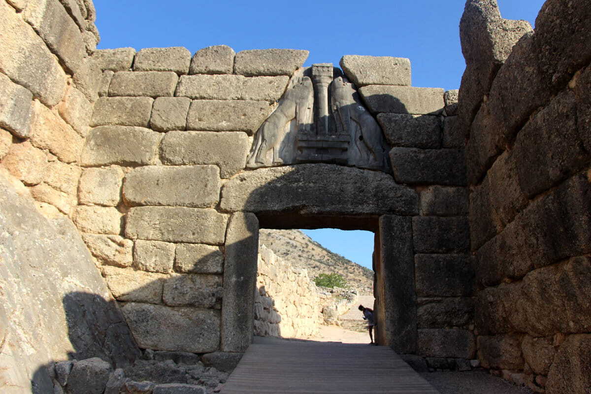 La puerta de los Leones en Micenas