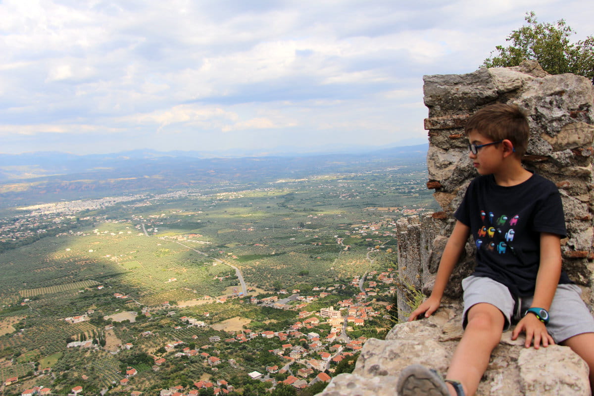 Disfrutando de las vistas desde Mistrá