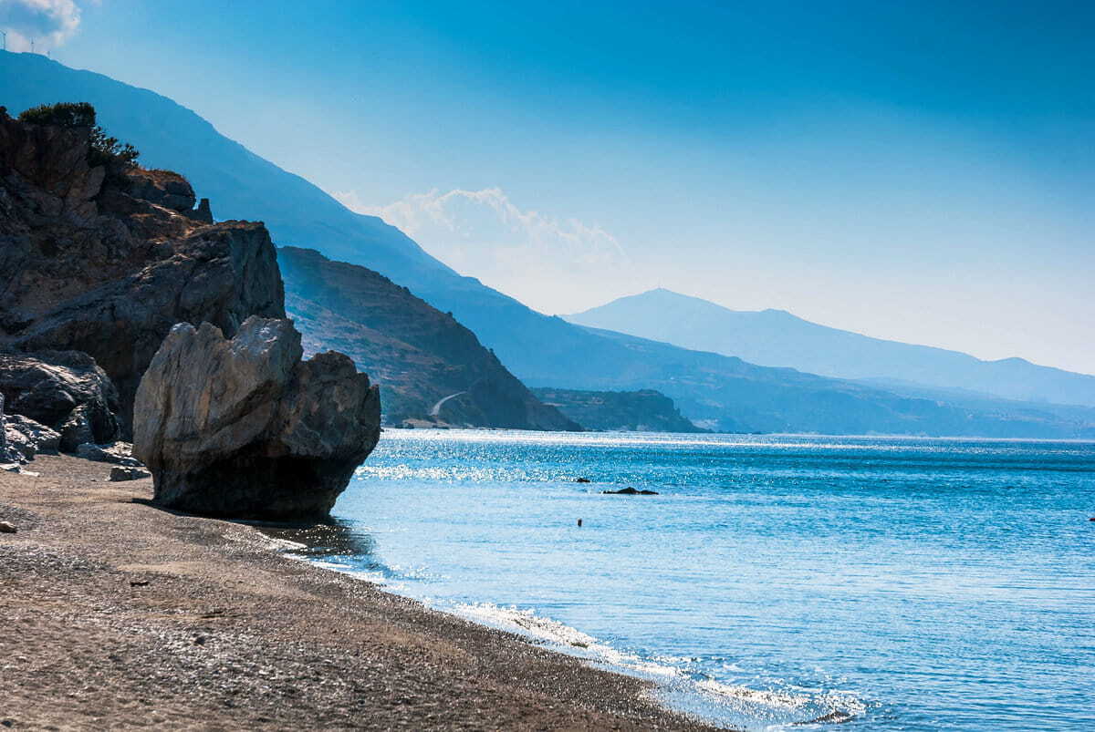La playa de Preveli al sur de Creta