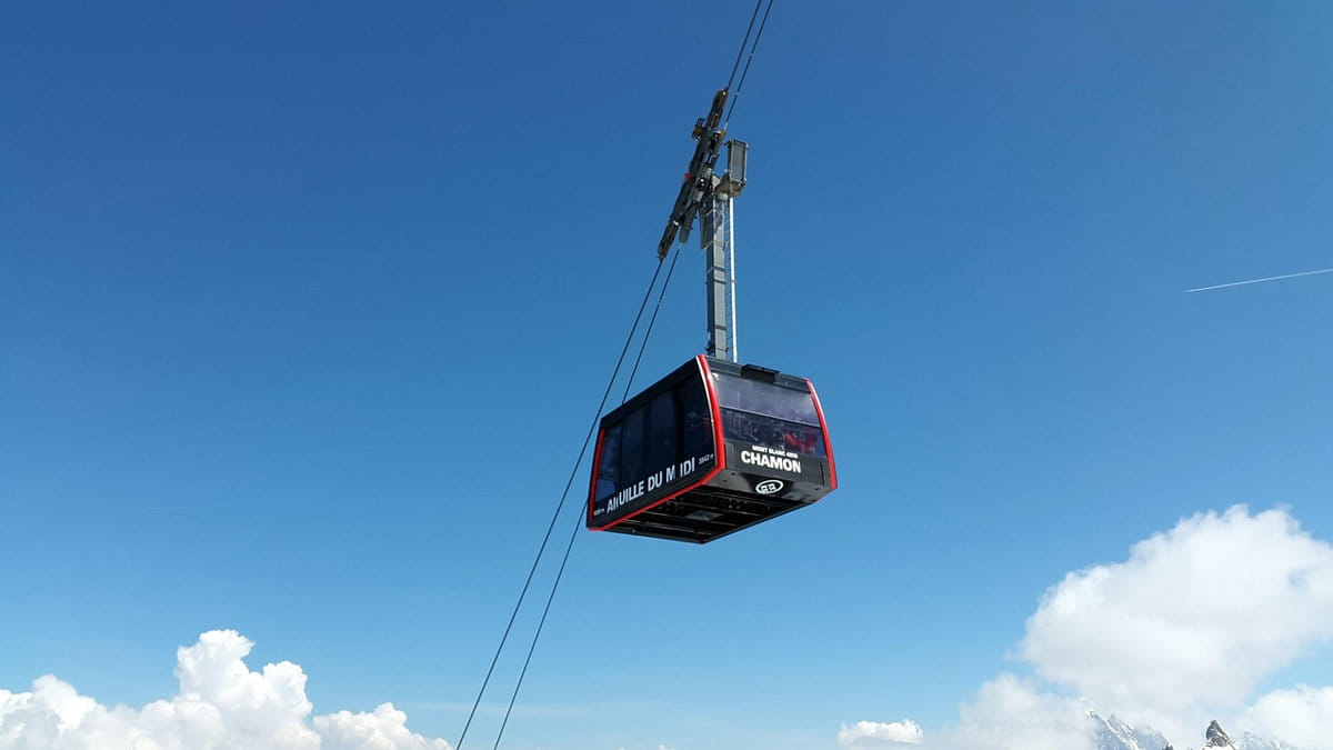 El teleférico de Aiguille du Midi