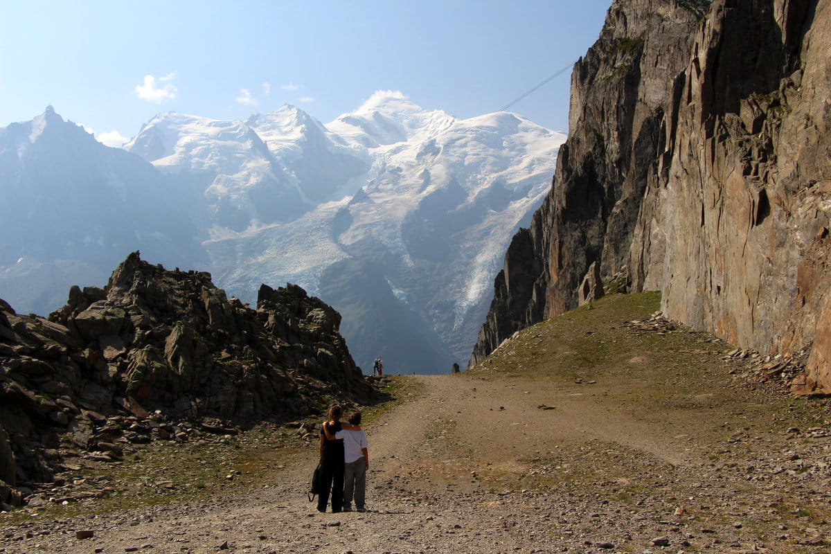 Vistas al Montblanc descendiendo de Brevent