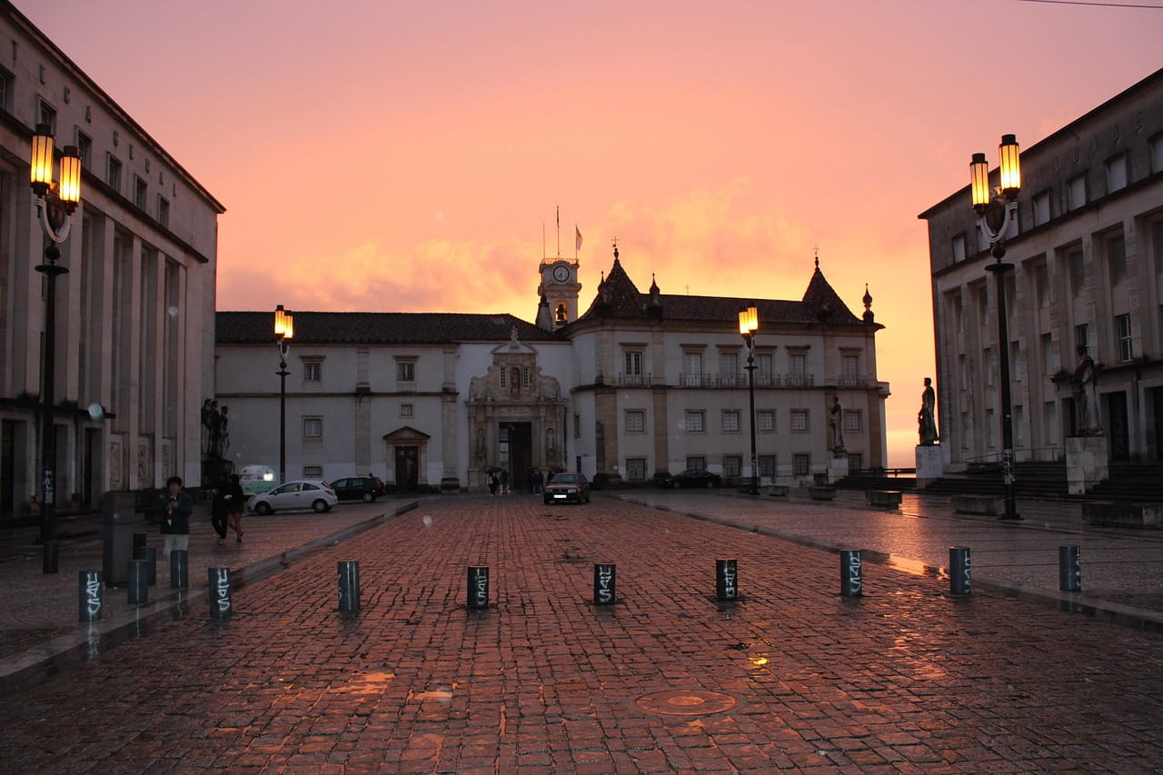 coimbra portugal atardecer