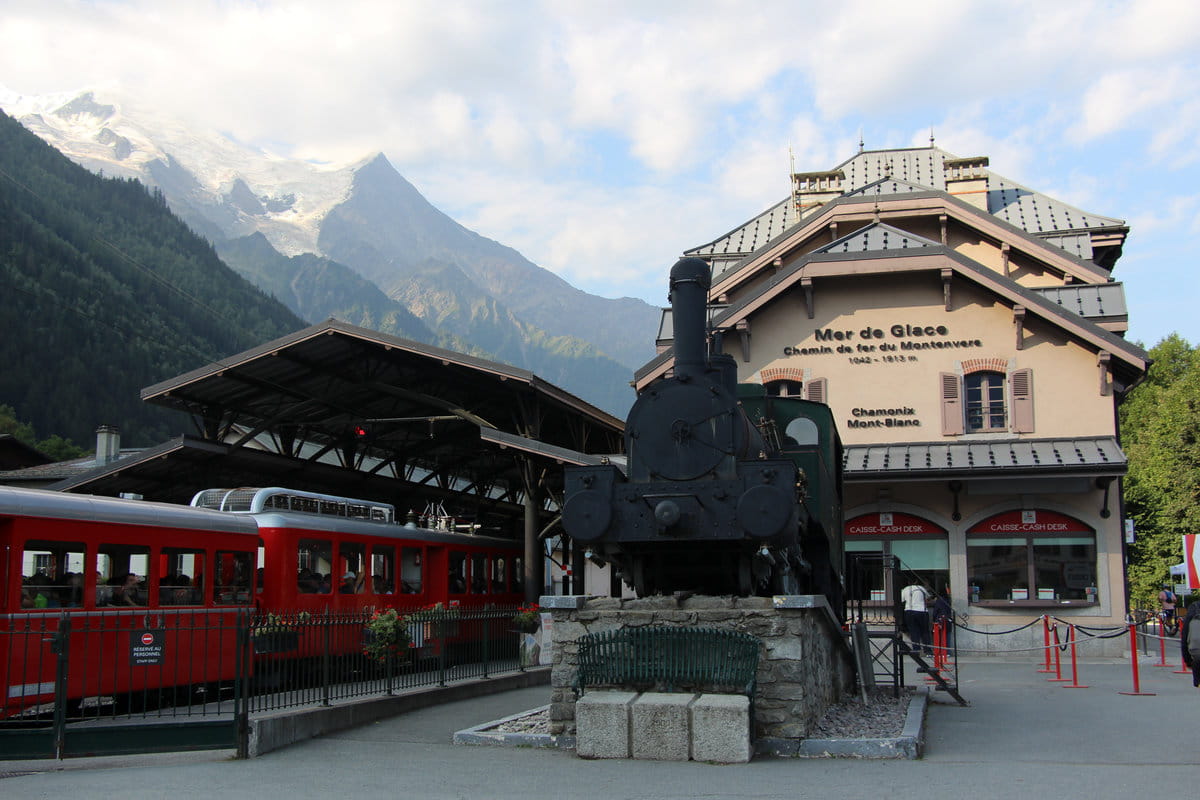 La estación en Chamonix donde parte el tren hacia Mer de Glace