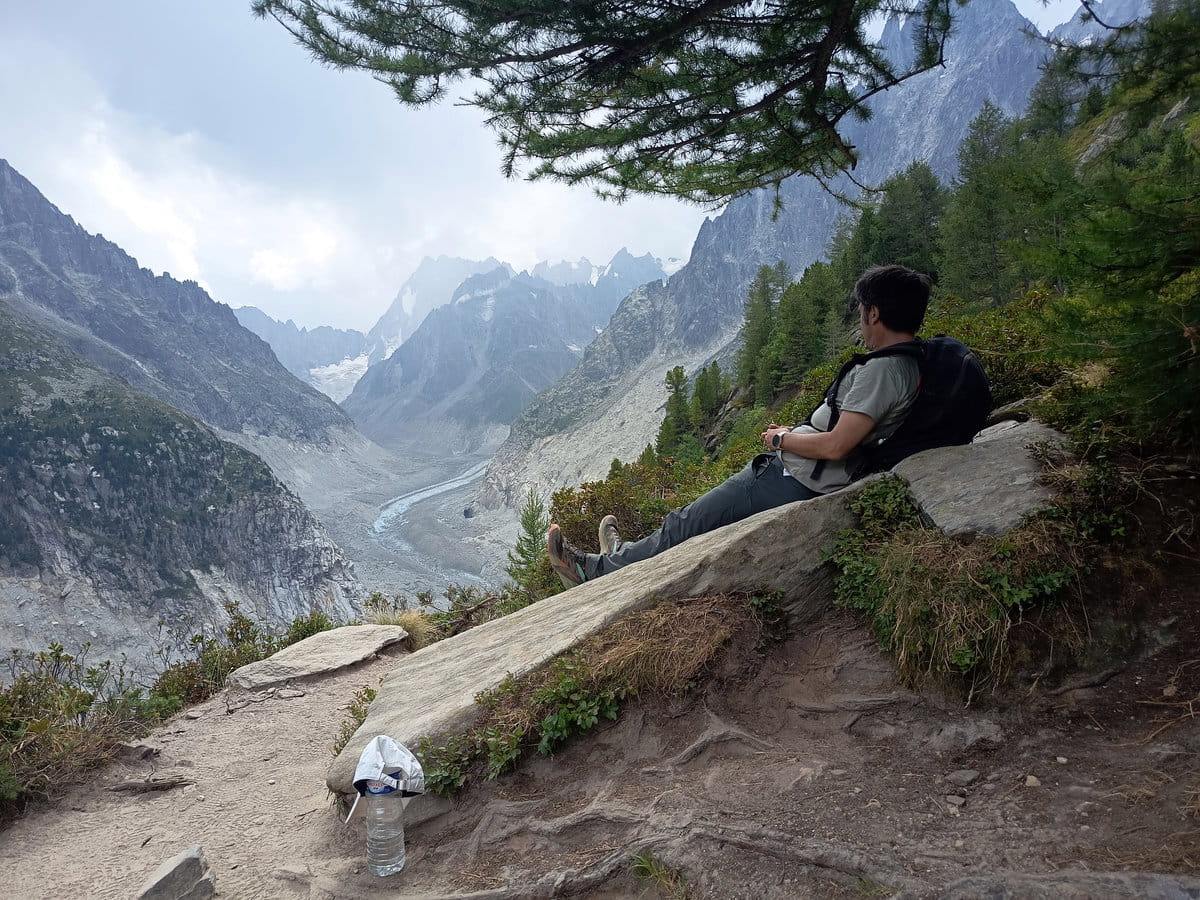 Vistas al Mer de Glace tras la ascensión  a Le Signal Forbes