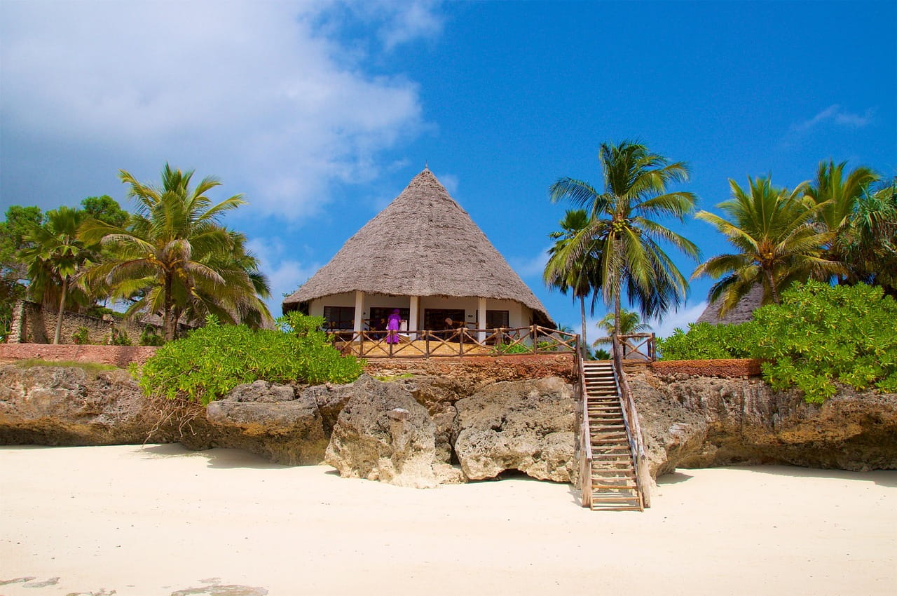 casa de paja en isla