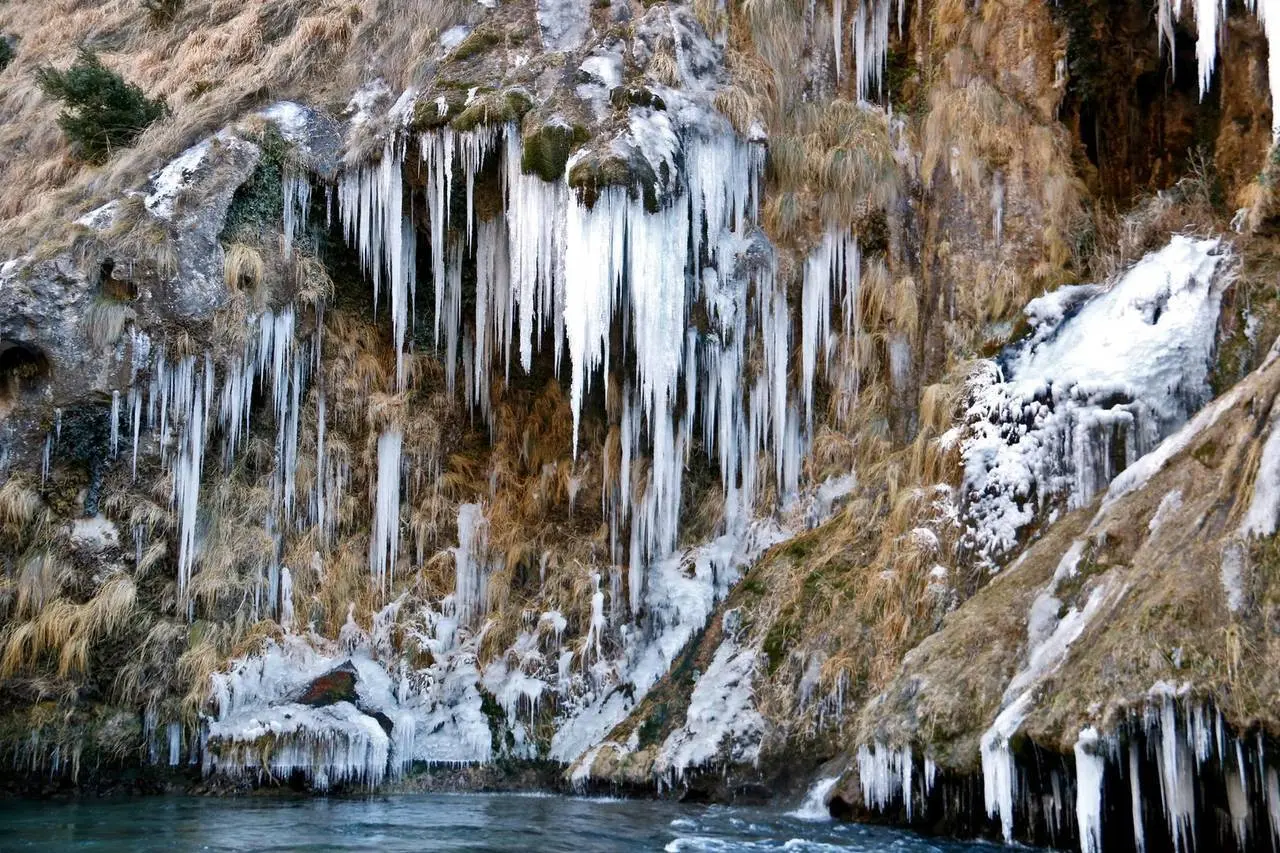 Esculturas de hielo que se forman en la Argenteria