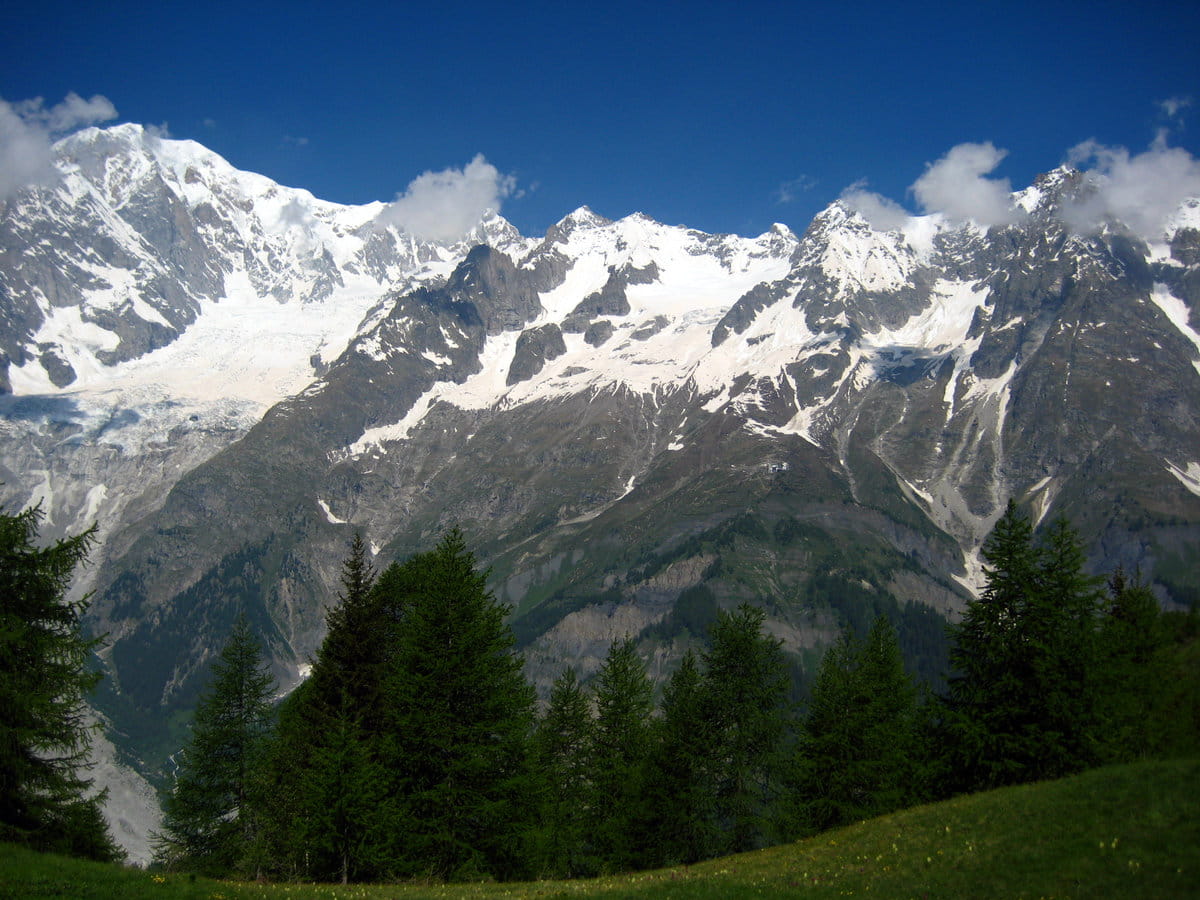 El Montblanc a las puertas de Courmayeur