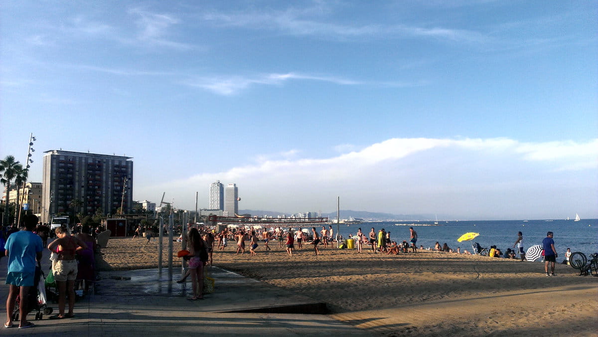 La playa de la Barceloneta